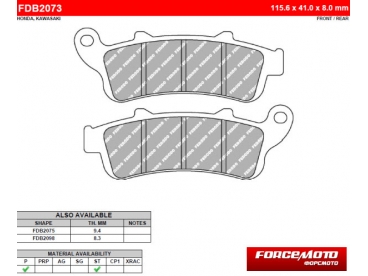 Ferodo remblokken gesinterd FDB2073ST