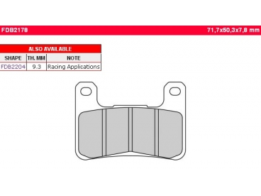 Ferodo remblokken gesinterd FDB2074ST Ferodo remblokken gesinterd FDB2074ST