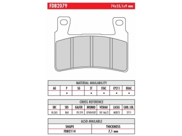 Ferodo remblokken gesinterd FDB2079ST