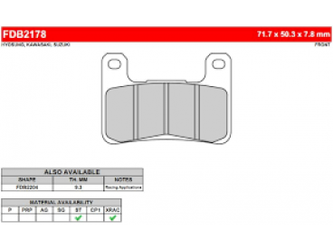Ferodo remblokken gesinterd FDB2178ST