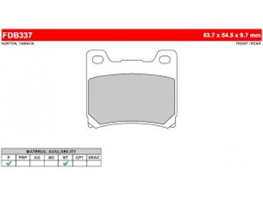 Ferodo remblokken gesinterd FDB337ST