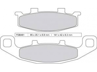 Ferodo remblokken gesinterd FDB481ST